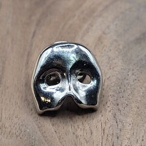Phantom‎ Of The Opera Mask Lapel Pin Silver Tone Metal